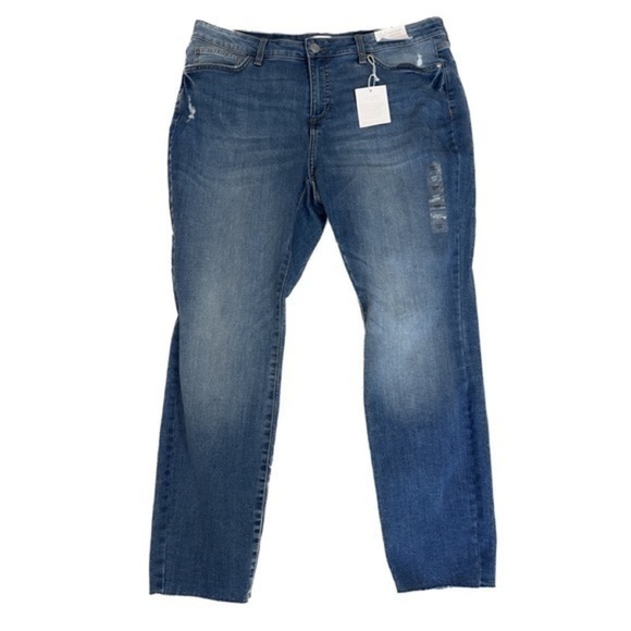 NWT Lauren Conrad Distressed Jeans Stretch Skinny 24W New - Picture 10 of 11